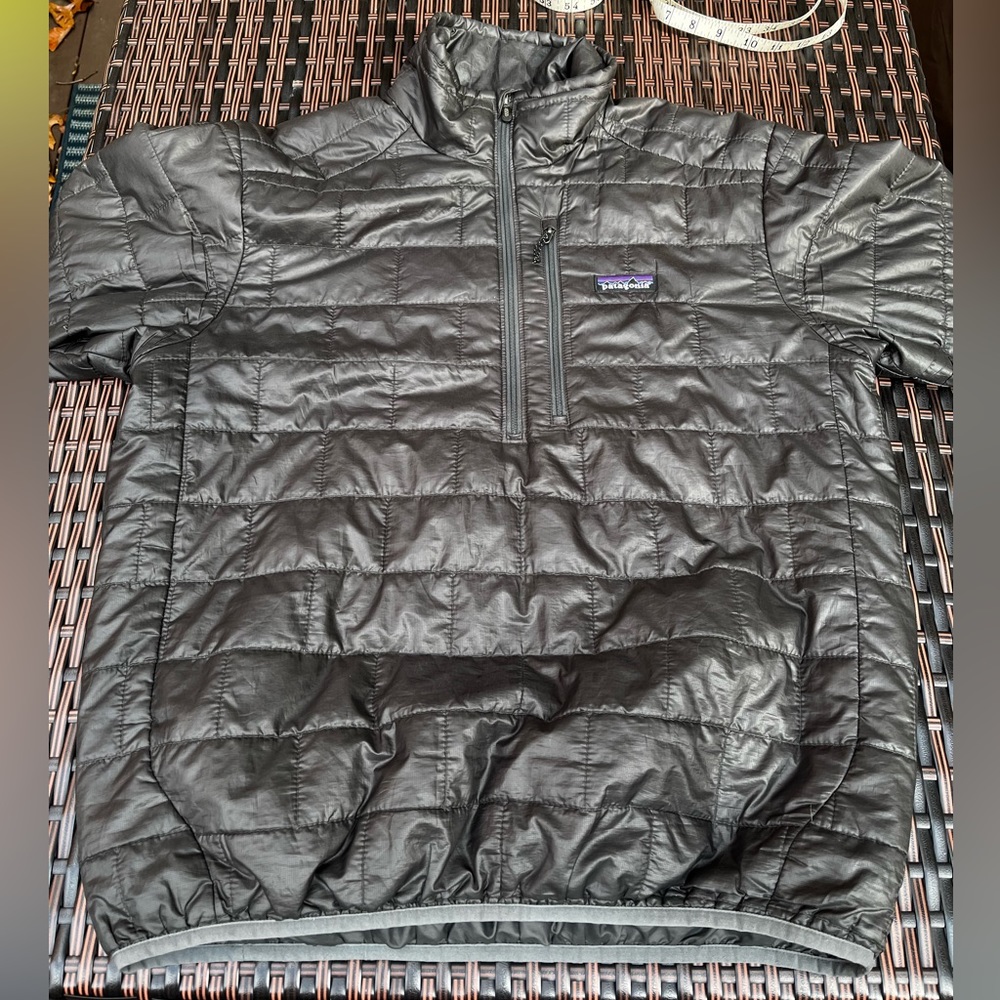 Patagonia Nano Puff 1/2 Zip Jacket/Pullover Dark Gray Size M Excellent Condition